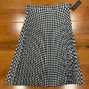Rachel Zoe gingham black and white A-Line Skirt